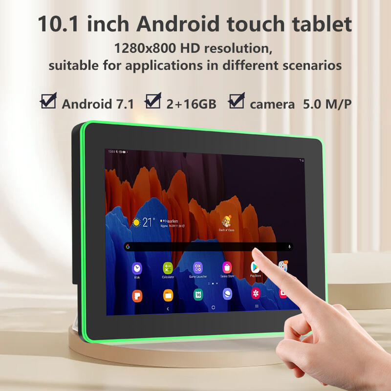 ดีไซน์ใหม่ แท็บเล็ตประชุมระบบแอนดรอยด์แบบติดผนังหน้าจอ 10.1 นิ้ว มี NFC และ POE RK3399 สำหรับจองตารางการประชุม พร้อมแถบไฟ LED