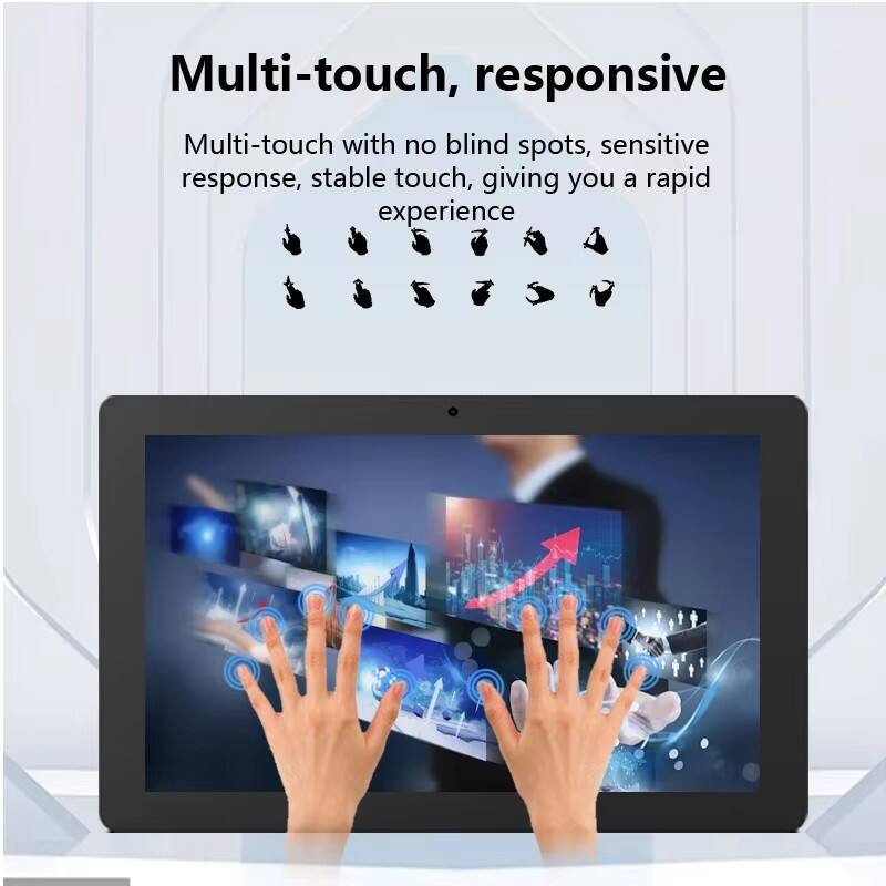 17.3inch L shape desktop android tablet pc touch screen POE NFC restaurant othering business kiosk