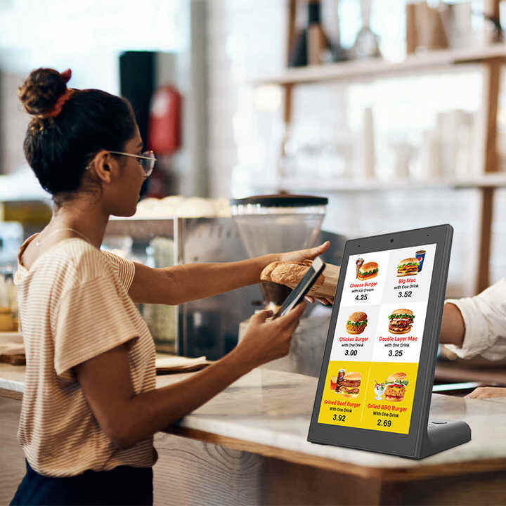 8 inch restaurant bestellen tablet pc rk3566 poe nfc l-vormige android tablet pc