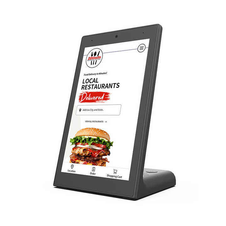 8-Inch L-Shaped Restaurant Ordering Tablet with RK3288 Processor, POE, NFC, 5MP Camera, Android System – Ideal for Efficient Ordering, Self-Service, and Fast Checkout