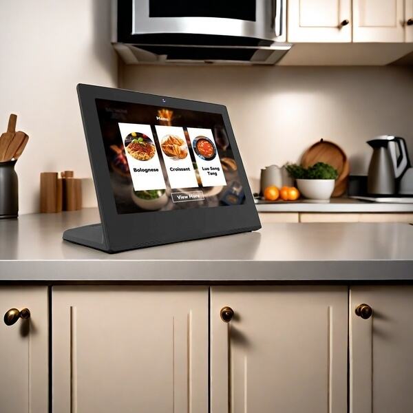 15.6 Inch L-shaped restaurant food menu order android 11 tablet with standup