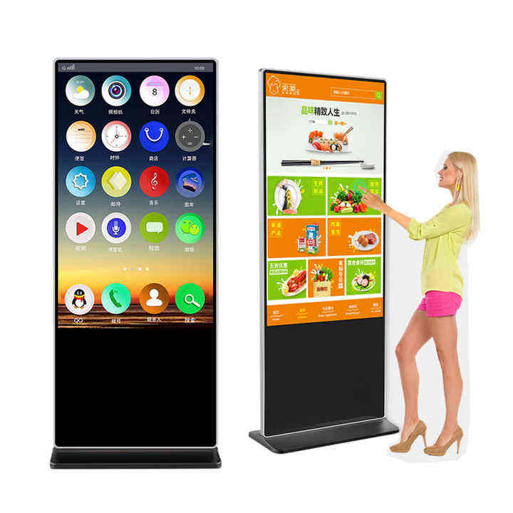 50Inch Interactive Panel Digital Signage Totem Floor Standing Touch Screen