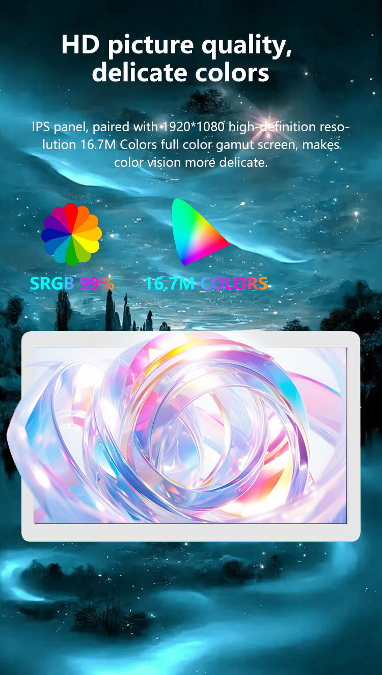 veggmonterbar 24 tommer 1920x1080 veggmontert android 12 tablet-pc med okta core for kommersiell reklamevisning