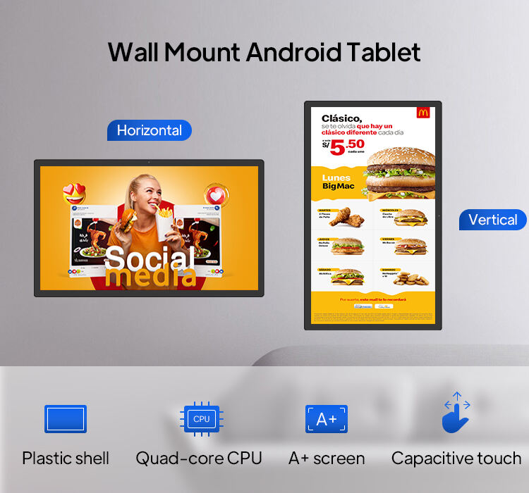 15.6Inch 1080P Advertising Tablet PC Wall Mounted Android Tablet With NFC POE Power