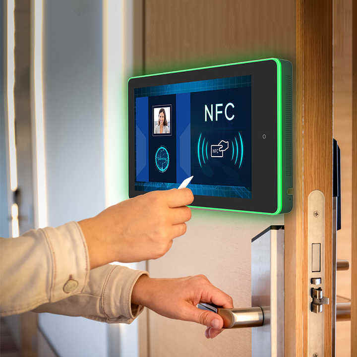 14 นิ้วติดผนัง POE NFC LED แสงรอบตัว แอนดรอยด์แท็บเล็ตสําหรับห้องประชุม