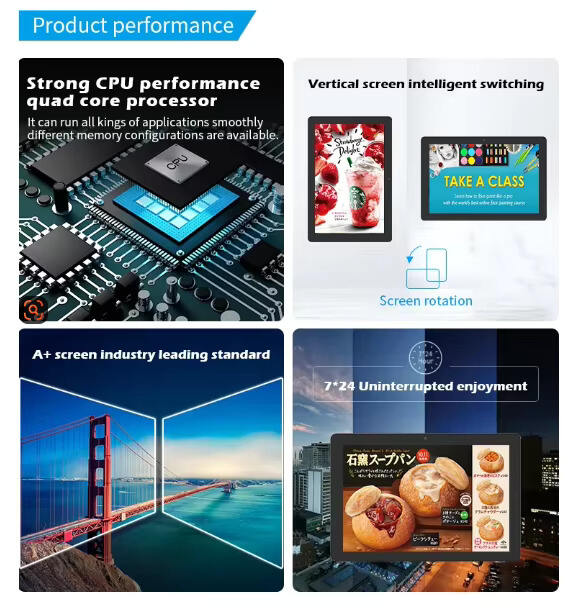 تبلت رایانه اندروید 24 اینچ نصب‌شده روی دیوار برای علائم تبلیغات تجاری، نمایشگر پوستر، تابلو منوی رستوران