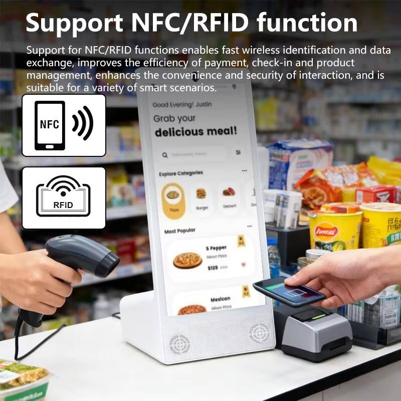 15.6inch desktop L shape RK3576S android 15 tablet pc touch screen restaurant menu othering POE NFC Wifi 10000mah battery