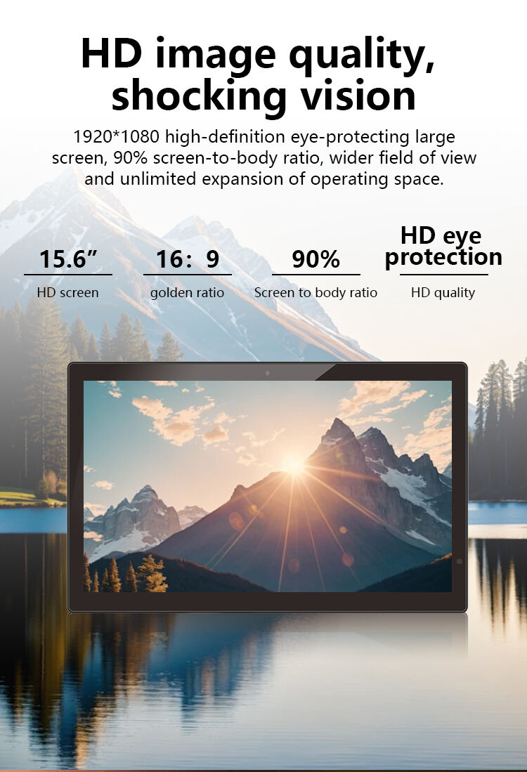 แท็บเล็ตพีซีระบบ Windows 10 ขนาด 15.6 นิ้ว ความละเอียด 1080p ติดผนัง ป้ายดิจิทัล หน้าจอสัมผัส Wi-Fi POE NFC จอแสดงโฆษณา