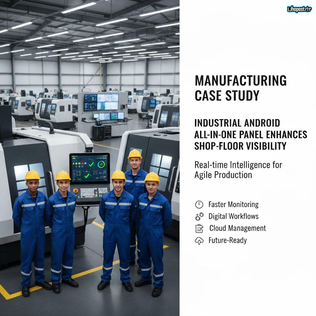 Studie případu výroby: Průmyslový průmyslový Androidový vše-v-jednom panel zvyšuje transparentnost výrobní haly