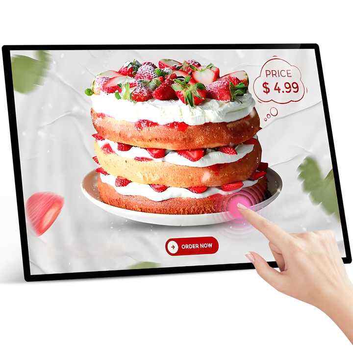 14 inch 1920x1080 touchscreen desktop advertentie display met stand