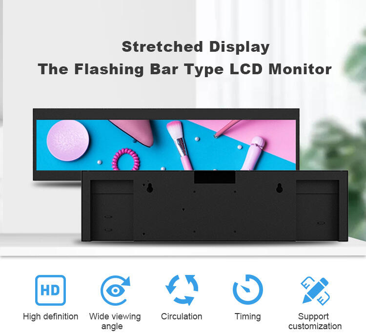 37 Inch Ceiling Mounted Ultra Wide Bar Stretched lcd Advertising Tablet PC