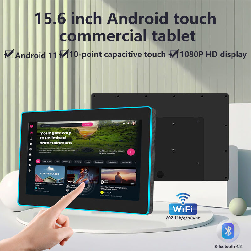 15.6Inch RK3566 NFC POE Power Tablet PC Wall Mounted Meeting Android Tablet With Led Light