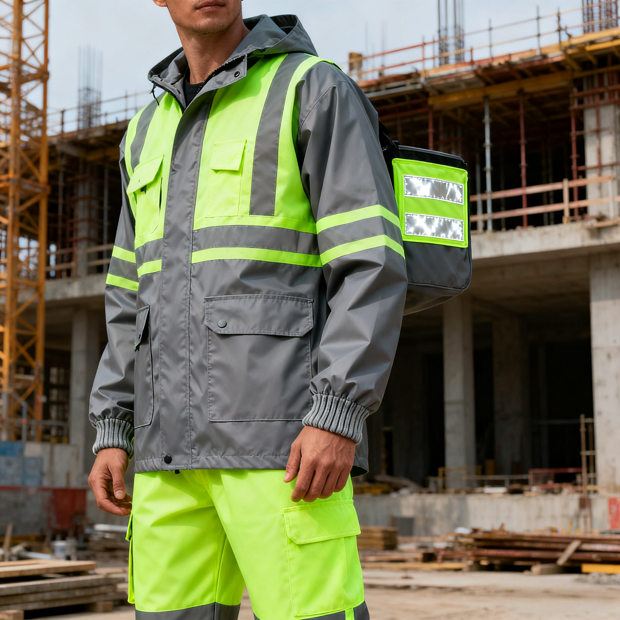 הבחנה בין בגדי עבודה חסיני מים לבין בגדים עמידים בפני מים עם ראייה גבוהה