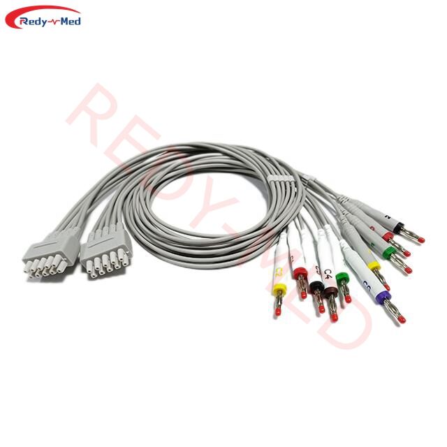 Compatible With GE MAC 1000,1100,1200,1600,2000,3500,400,500, 600, MAC 800, Microsmart M 10 Lead EKG Leadwire