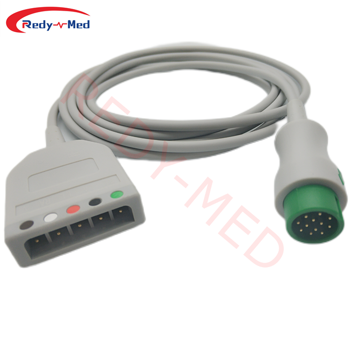 Compatible With Biolight/BLT AnyView A2/A3/A5/A6/A8/Q3/Q5/Q7/V6 12P To LL Style ECG Trunk Cable