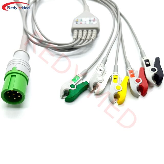 Kompatibel mit Contec CMS8000 Einfachkabel 3 Anschlüsse/5 Anschlüsse ECG-Kabel