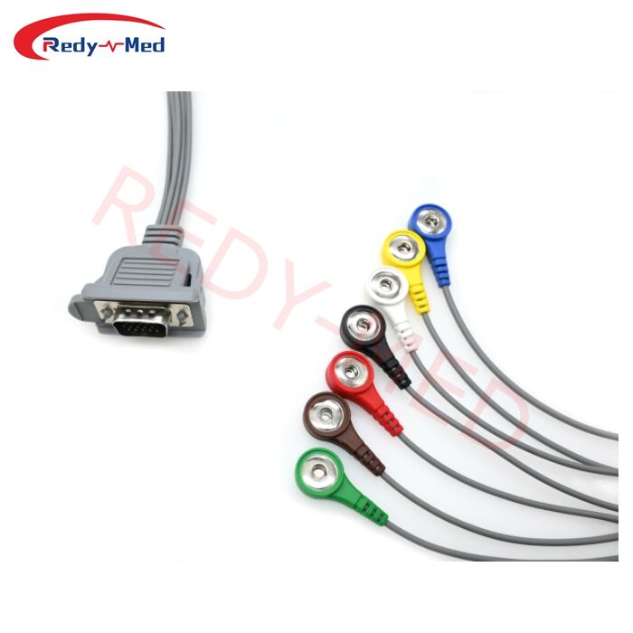 Compatibel met DMS 300-3A 300-4A 300-4L HDB 15P 7-aders Holter-kabel