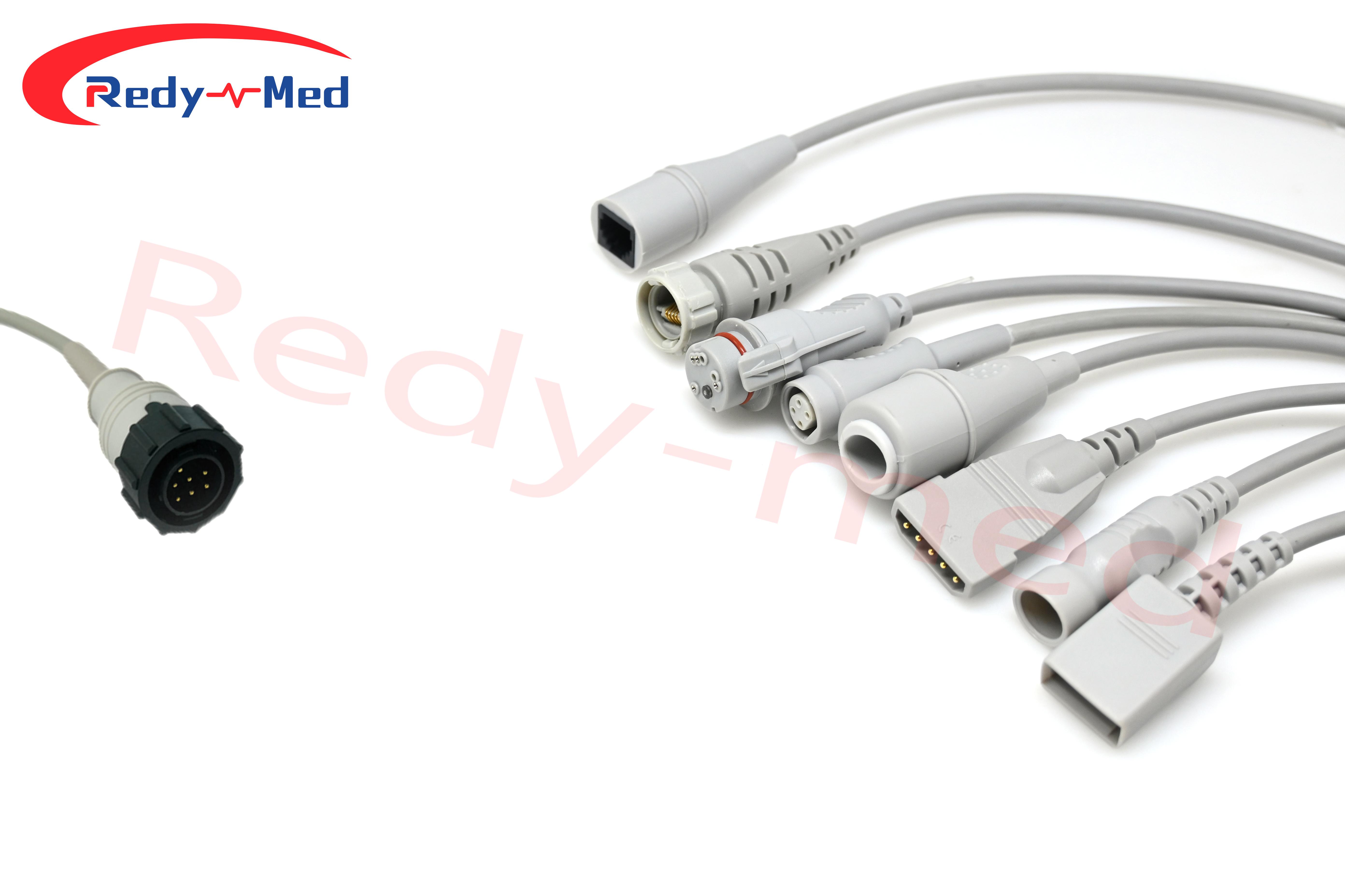 Compatible With Bard 8 Pin Invasive Blood Pressure Cable / IBP Cable Manufacturer