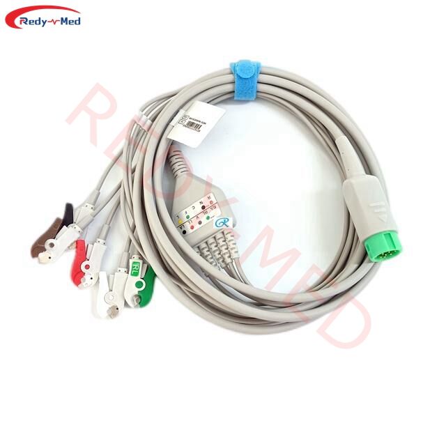 Tương thích với Edan X8/X10/X12, iM20 và loạt V series 3 dây/5 dây cáp ECG một mảnh