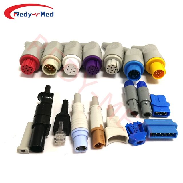 Factory Price!Different Brand Spo2 Connector/ECG Connector/IBP Connector/Temperature Connector，Patient Monitor Accessories Assembling plug