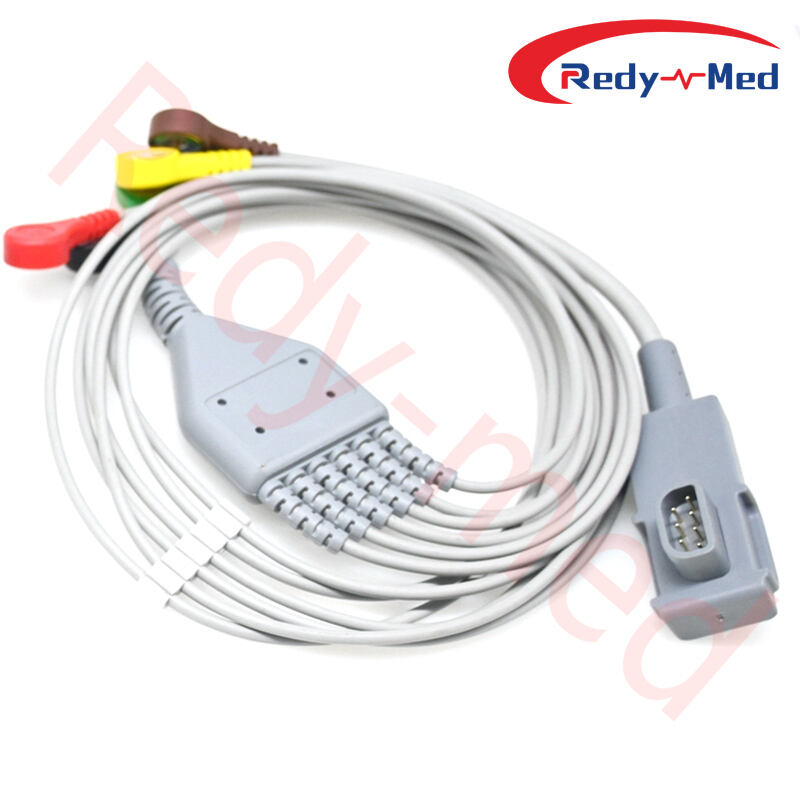 Kompatibel med Zoll E-serie M-serie 4-ledar-EKG-huvudkabel + 6-ledar-EKG-ledningstråd