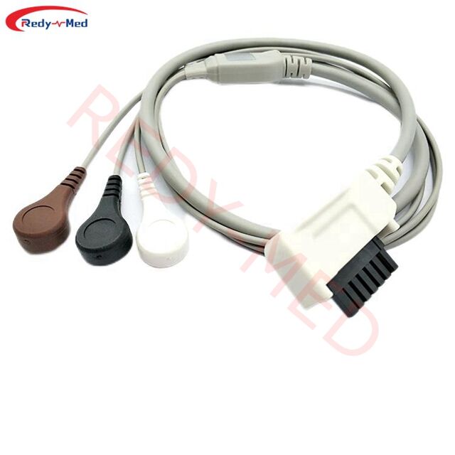 Compatible With NorthEast DR200 3 Lead Holter Cable