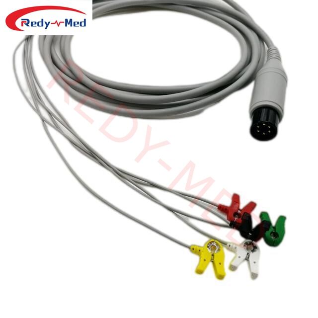 Compatible With Zoll/Mindray/Edan/Comen/Welch Allyn/Spacelabs Neonate Clip ECG Cable,AAMI 6pin