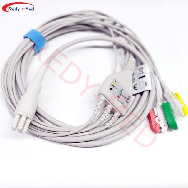 Kompatibel mit Omron ＞ Colin BP-88S, BP-S510, M9500 Einheit 3 Anschlüsse/5 Anschlüsse EKG-Kabel