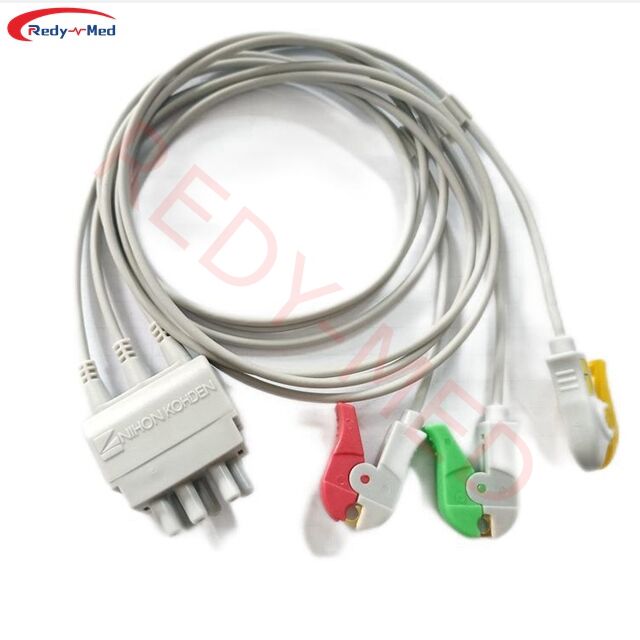 Compatível com Série Life Scope da Nihon Kohden 3 Vias 5 Vias Cabo de ECG