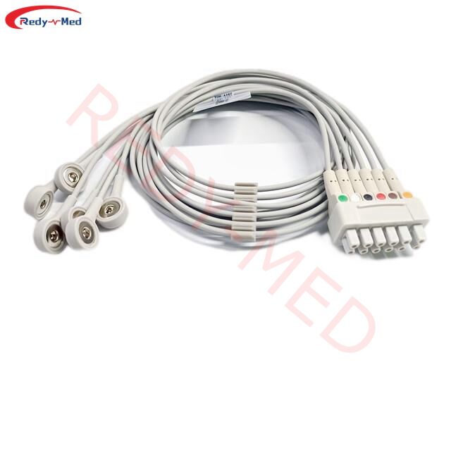 Compatível com GE Marquette Carescape B450 B650 B850 ECG Telemetry Leadwire de 6 Derivações - 421932-001