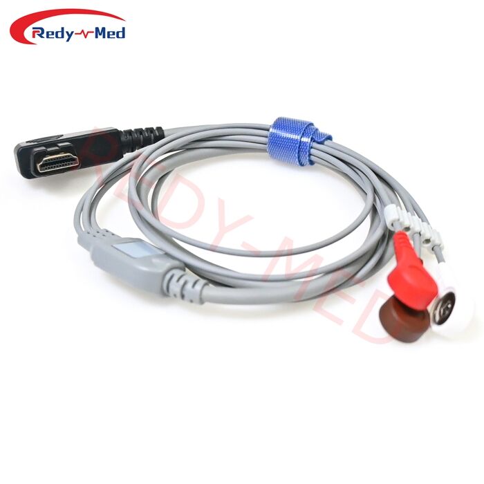 Kompatibilní s DMS-300A 3 vodiči AHA Snap Holter kabelem