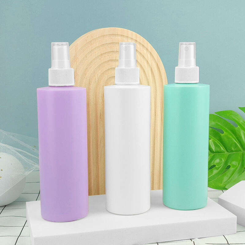 Custom 8oz HDPE Fine Mist Spray Liquid Toner Bottle for Skincare Facial Cleaner