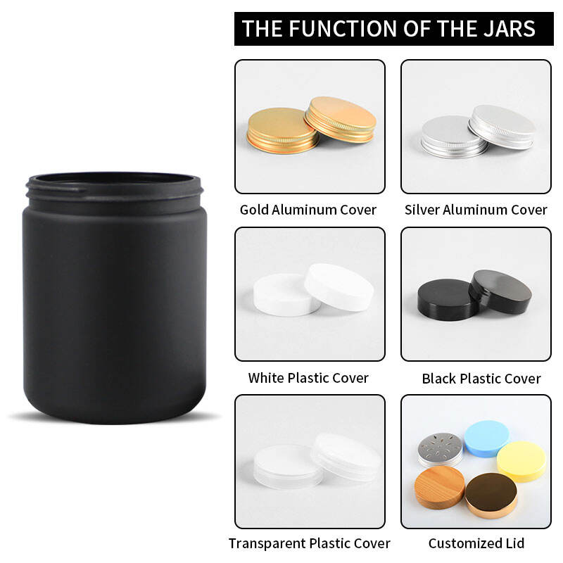 frosted soft touch hdpe plastic jars for face mask body butter 300ml 1000ml-2