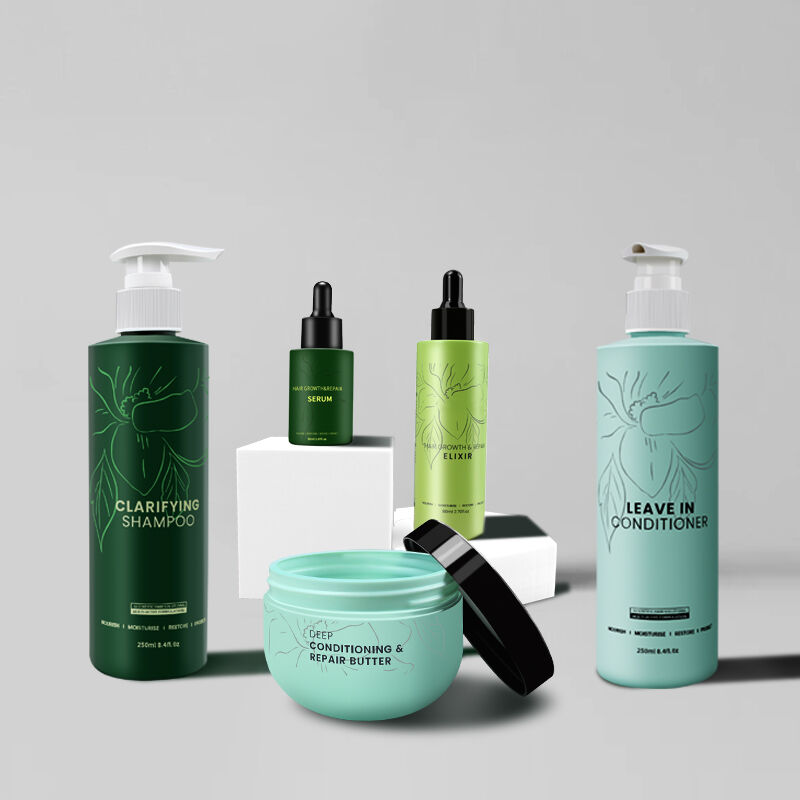 Custom Plastic Cosmetic Set Packaging Lotion Bottle Cream Jar For Skin Care