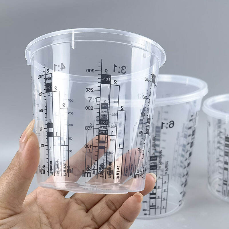 Custom PP Disposable Plastic Measure Cups for Mixing Paint Chemical Fluid