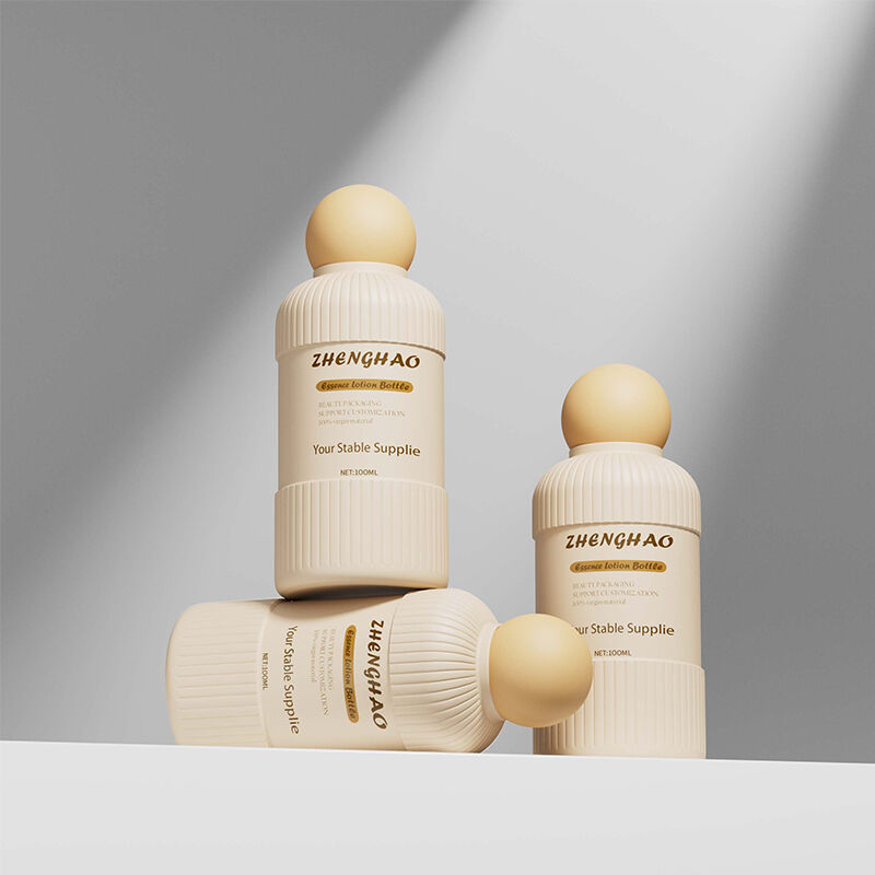 Custom 100ml Unique Empty Pink Plastic Lotion Bottle for Face Skin Care 