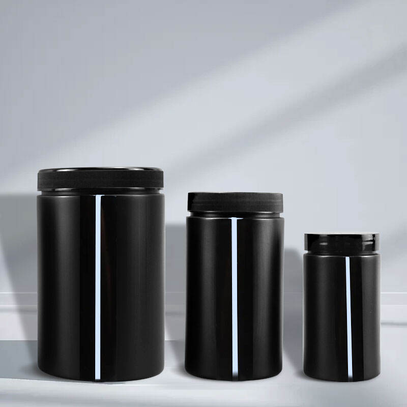 Custom Food Grade Black Plastic Honey Jars