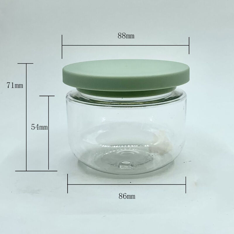 8oz pet wide mouth shea butter plastic jar for cosmetic body scrub cream-1