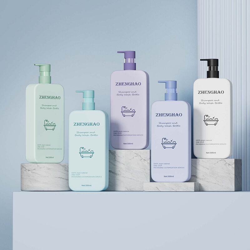 16 oz Plastic Bottles for Hair Shampoo Packaging-C70239