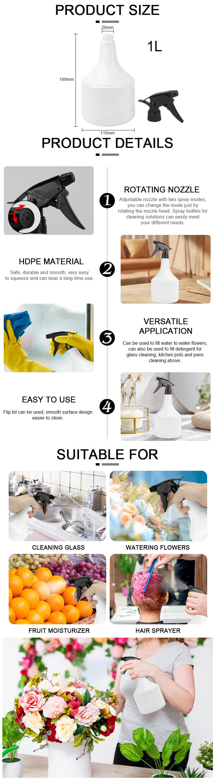 custom 1l hdpe plastic trigger spray bottle for home cleaning-0