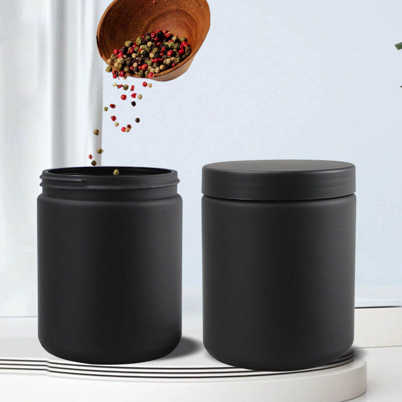 frosted soft touch hdpe plastic jars for face mask body butter 300ml 1000ml-3