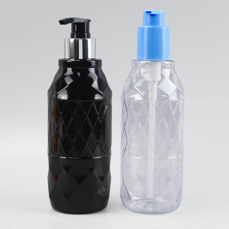 Customized 400ml PET lotion pump bottle - Shenzhen Zhenghao Diamond Pattern design