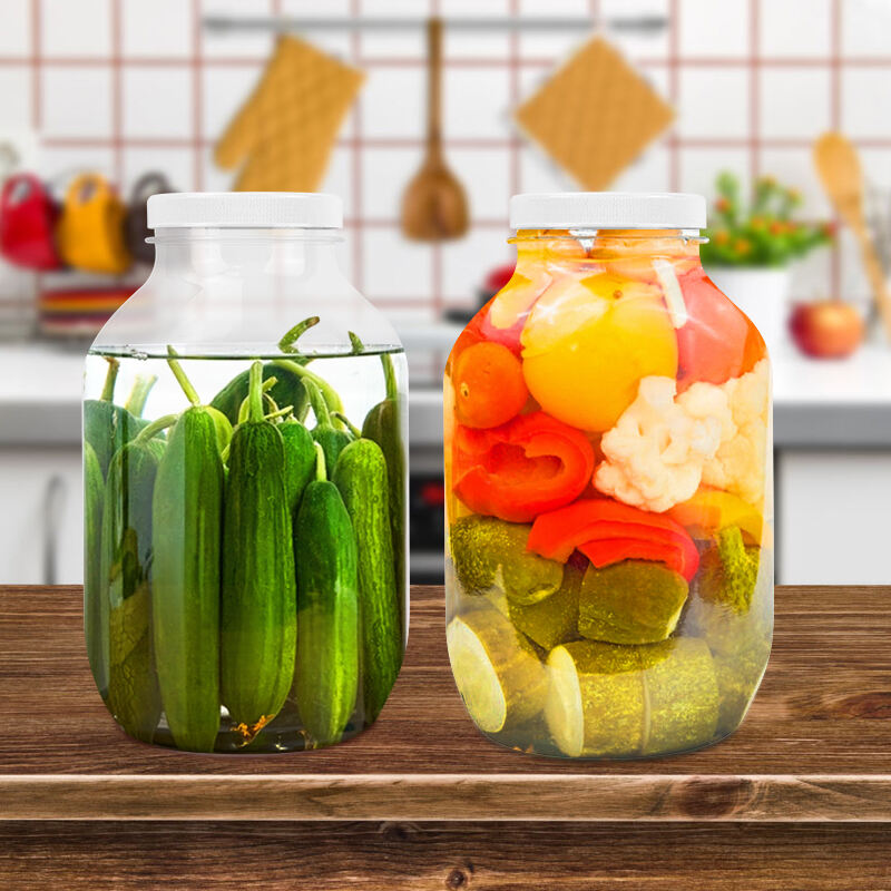 Custom 1 Gallon PET Plastic Jar Container for Jam Canning Fruit Pickling