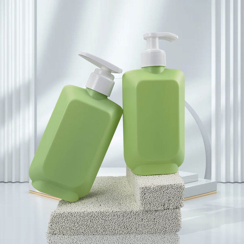 OEM 300ml HDPE Rectangle Plastic Lotion Bottle Packaging for Shampoo Shower Gel