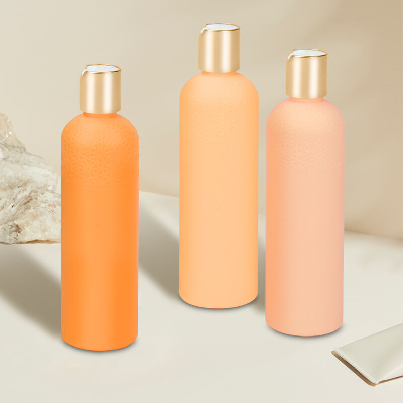 Custom 250ml HDPE Biodegradable Plastic Shampoo Shower Gel Bottle with Disc Top Cap