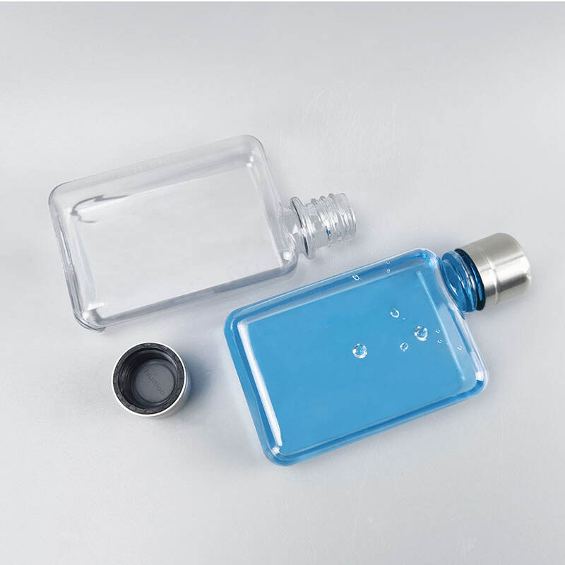 170ml 190ml pet flat notebook design plastic bottle for liquor wine shochu-2