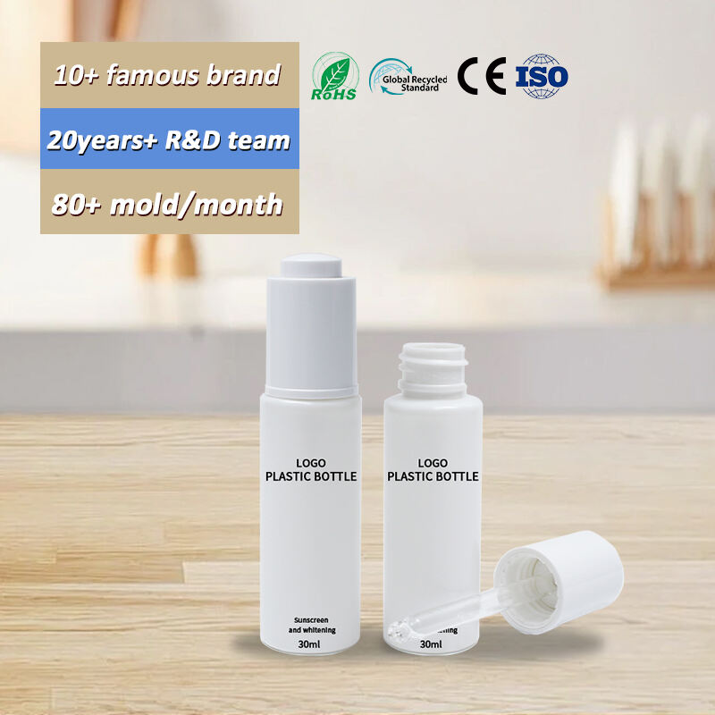 White 30ml Plastic Dropper Bottles