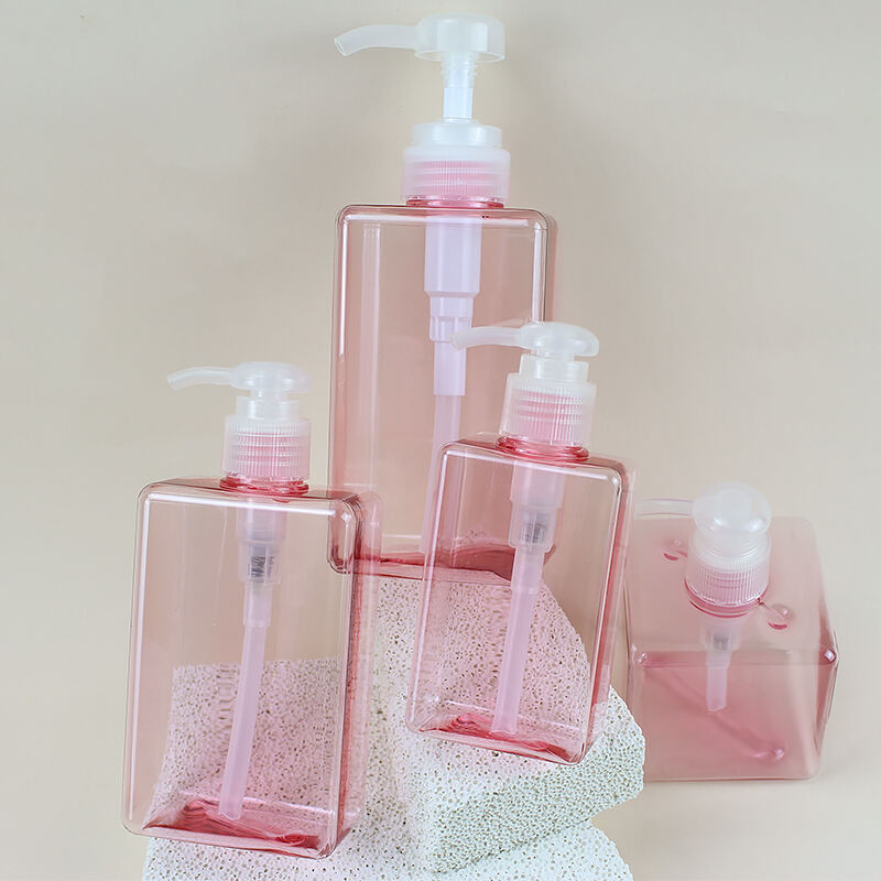 PETG Soap Dispenser Square Foam Square Foam Pump Bottles Transparent Facial Cleanser Bottle