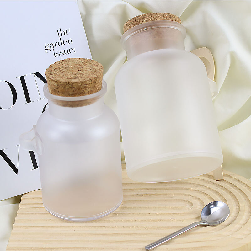 Empty Matte 100ml 110ml 320ml 330ml 530ml Bath Salt Jar Cork Bottle Frosted Plastic Container Plastic Jar