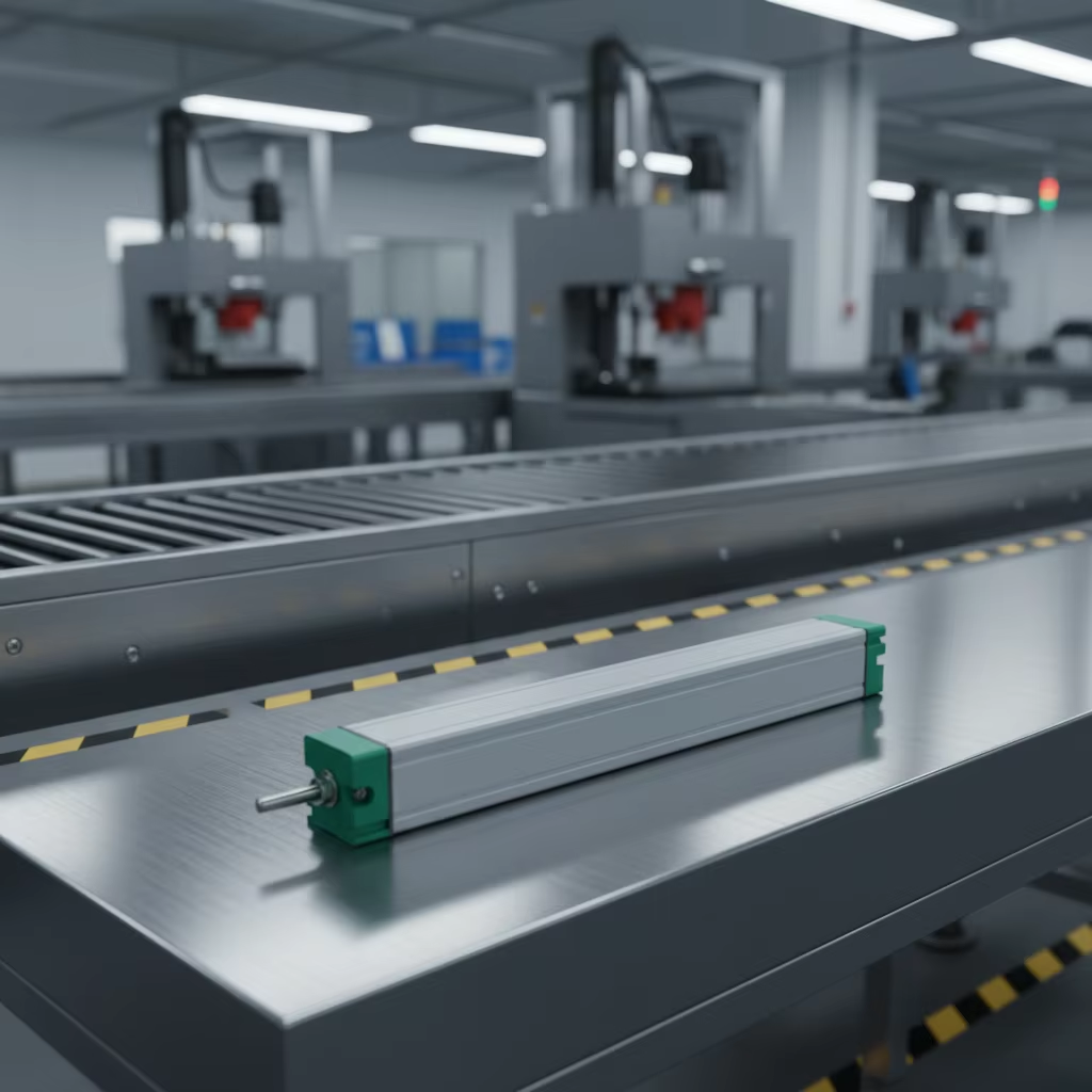 Cómo instalar un sensor de desplazamiento lineal en líneas de producción